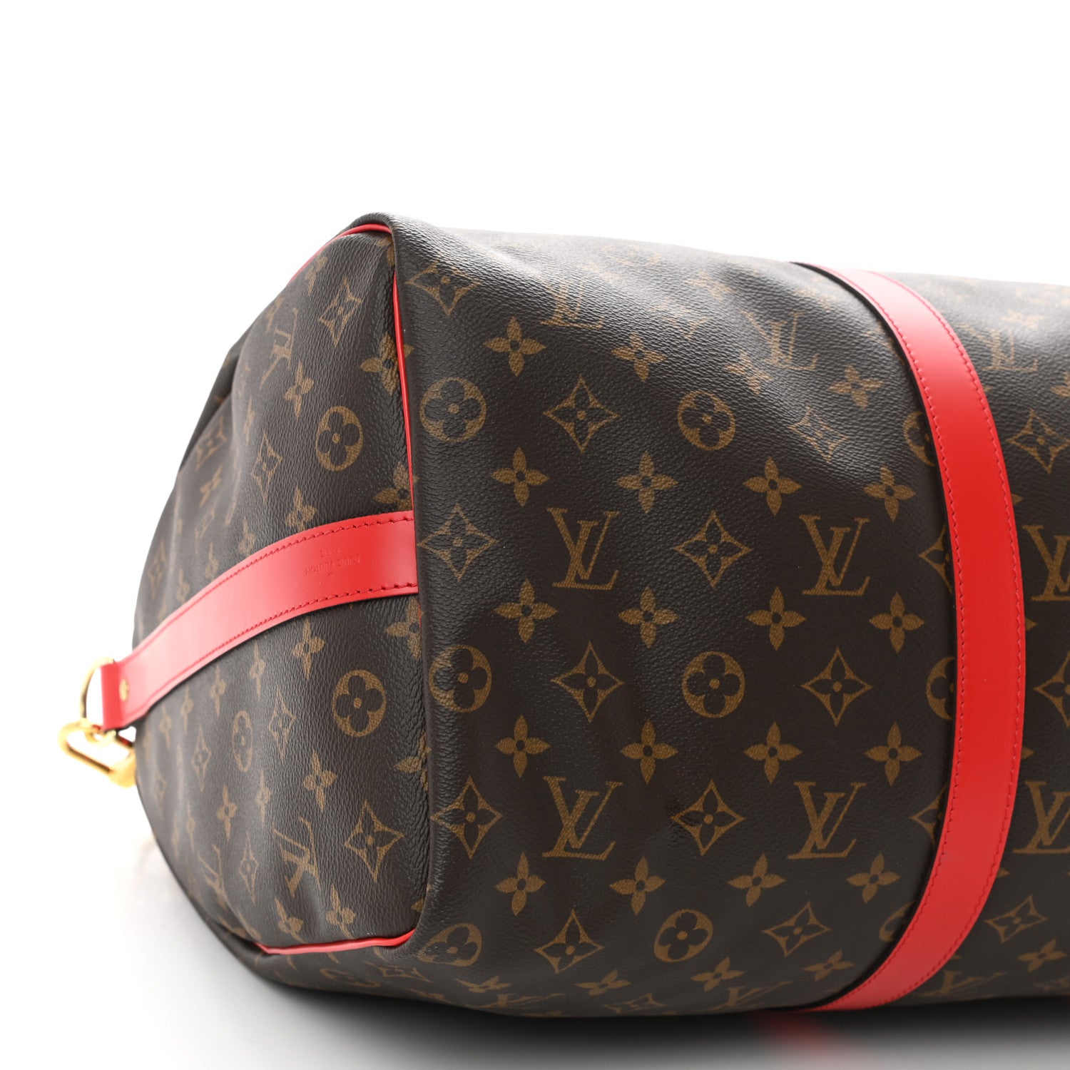 Louis Vuitton Calfskin Monogram Keepall Bandouliere 50 Coquelicot 8 of 9