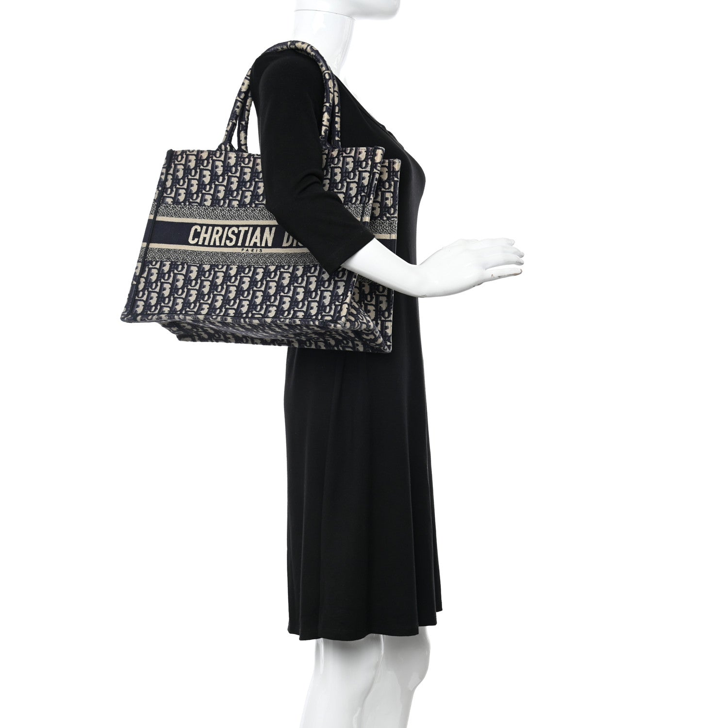 Christian Dior Oblique Medium Book Tote Blue Multicolor 2 of 12