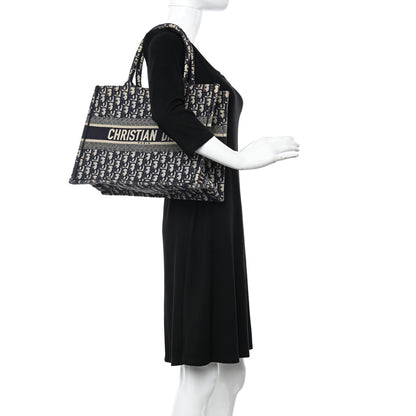 Christian Dior Oblique Medium Book Tote Blue Multicolor 2 of 12