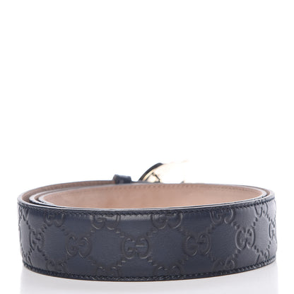 Gucci Guccissima Interlocking G Belt 100 40 Navy 3 of 7