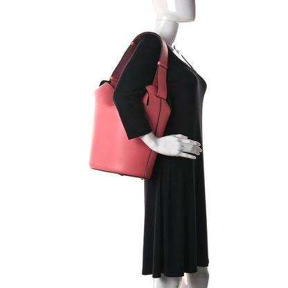 Burberry Supple Calfskin Medium Bucket Coral Pink 2 of 10