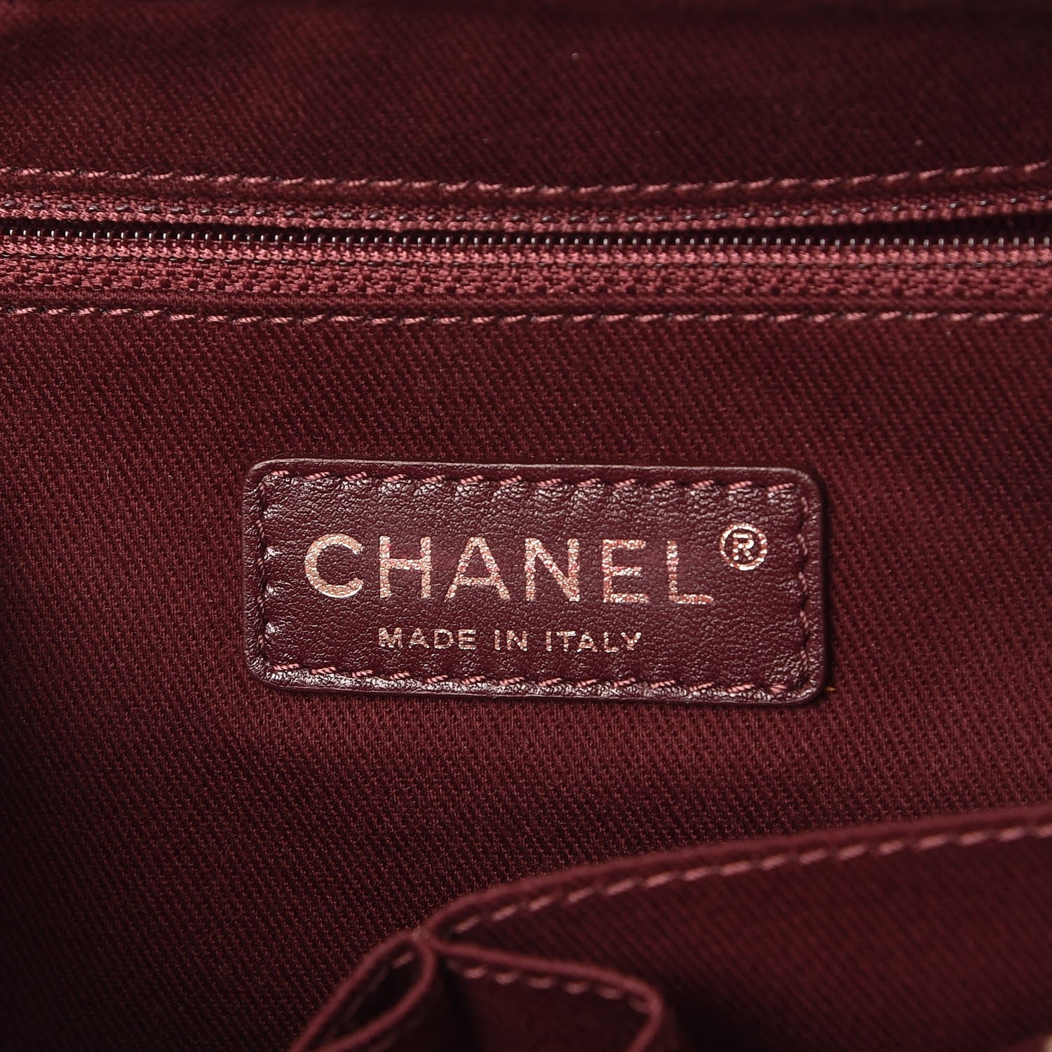Chanel Calfskin Diamond Embossed Large CC Zip Shopping Tote Blue 6 of 8