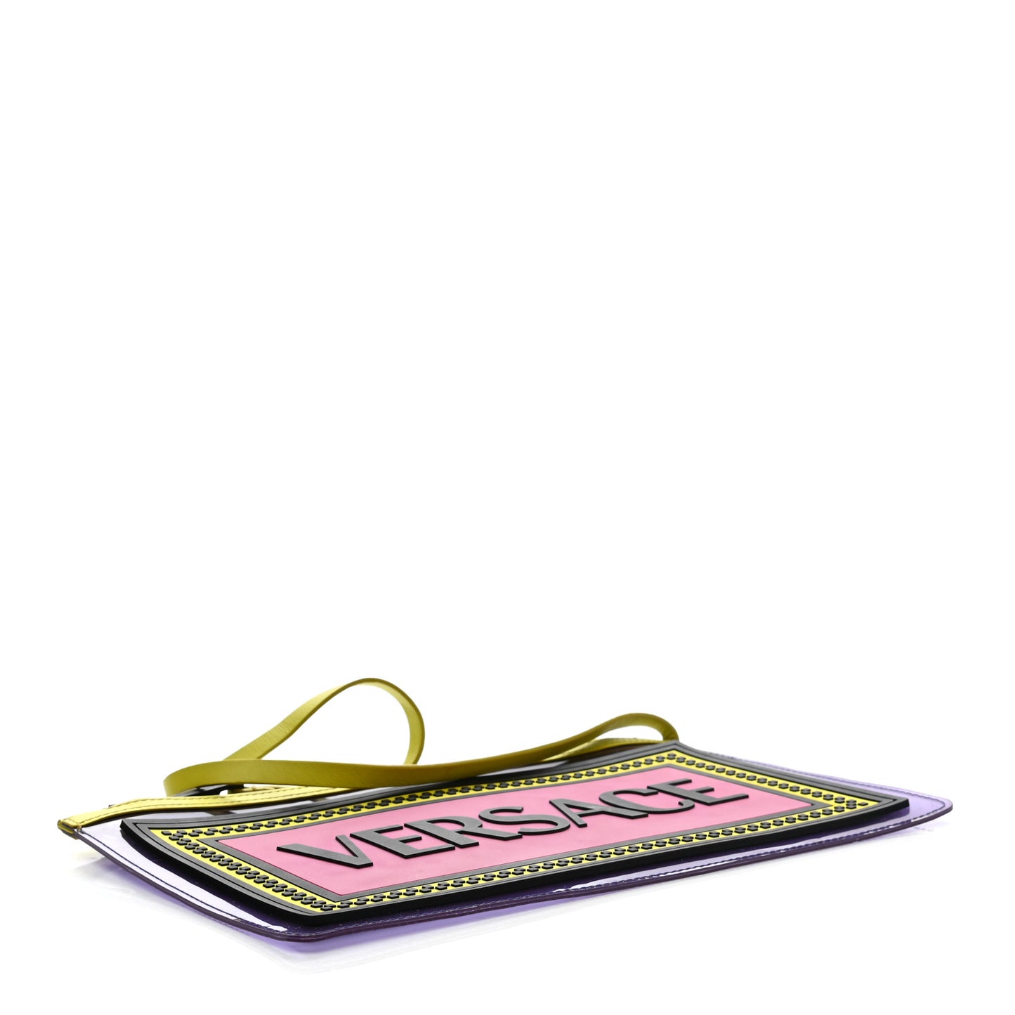 Vinyl Rubber Calfskin 90s Logo Pouch Multicolor