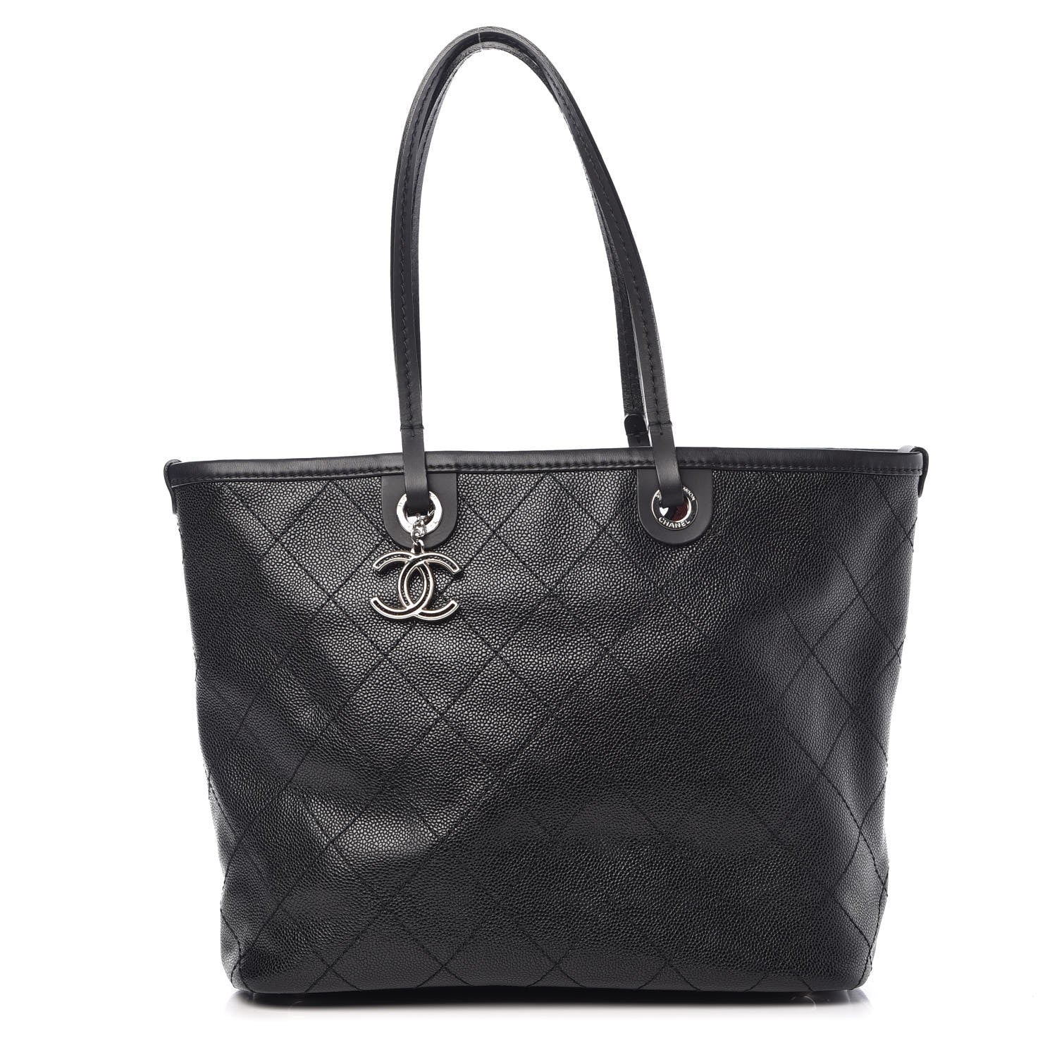 Chanel Grained Calfskin Shopping Fever Tote Black 1 of 8