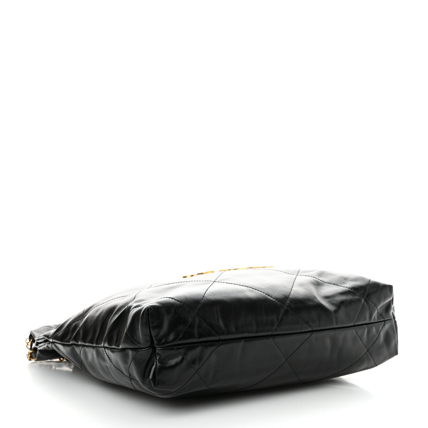 Shiny Calfskin Quilted Small Chanel 22 Black