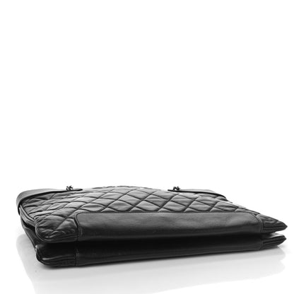 Chanel Glazed Calfskin Quilted Shopping Tote Black 5 of 11