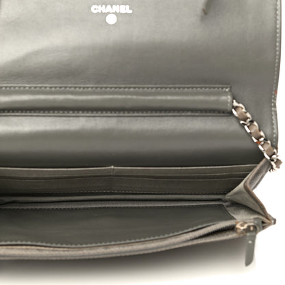 Chanel Caviar Sevruga Wallet On Chain WOC Grey 5 of 15