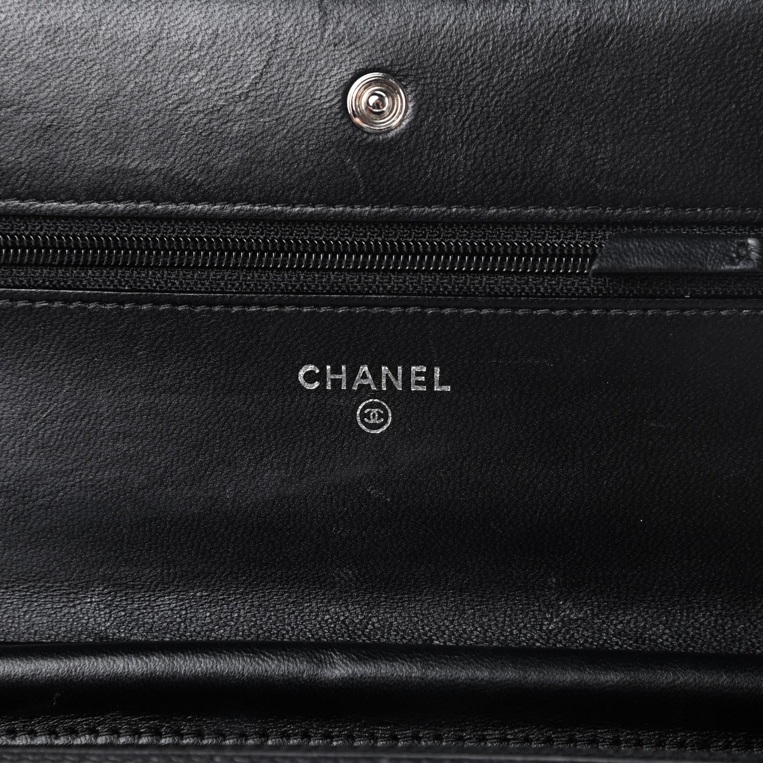 Chanel Lambskin Quilted Wallet On Chain WOC Black 6 of 16