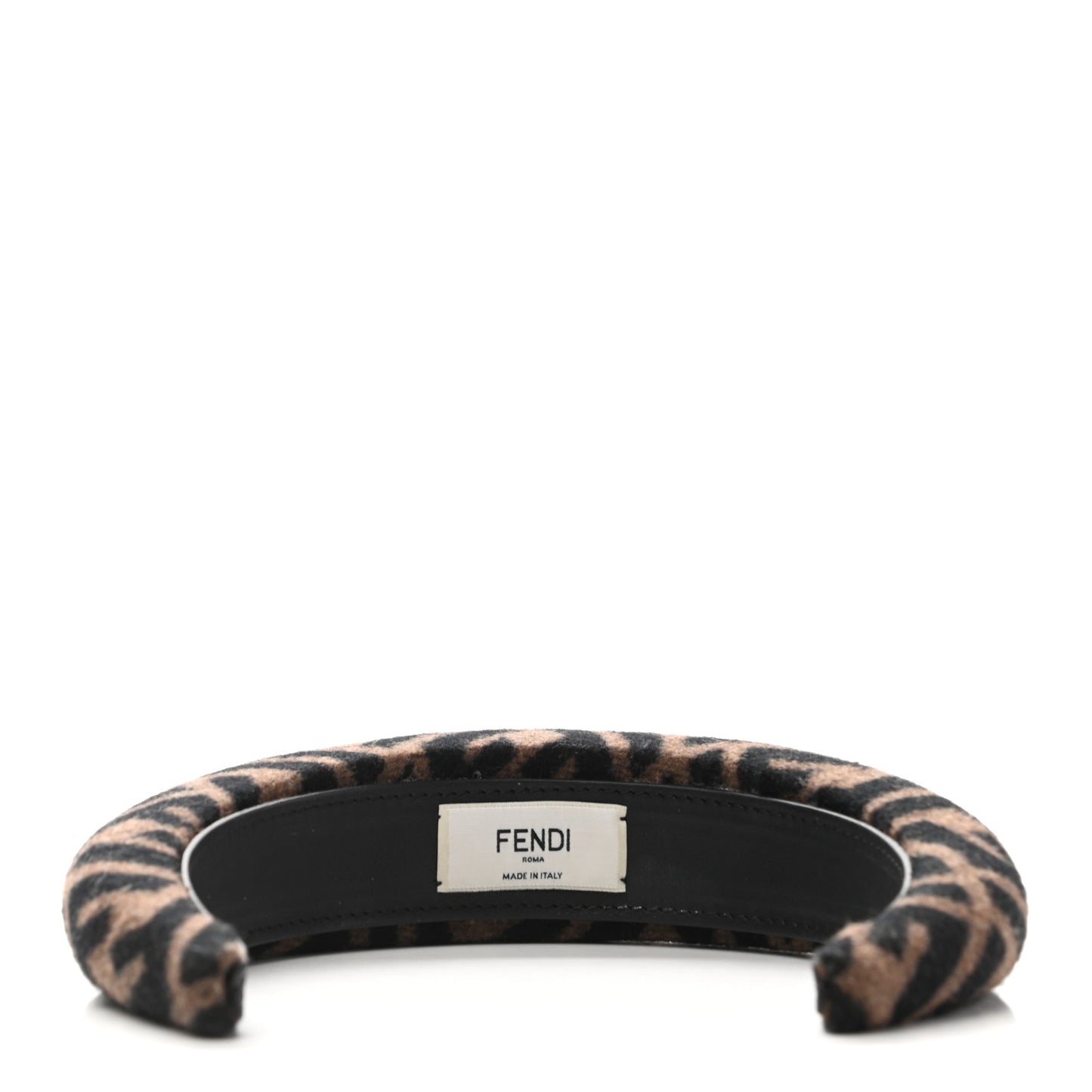 Wool Cashmere FF Logo Headband Tobacco