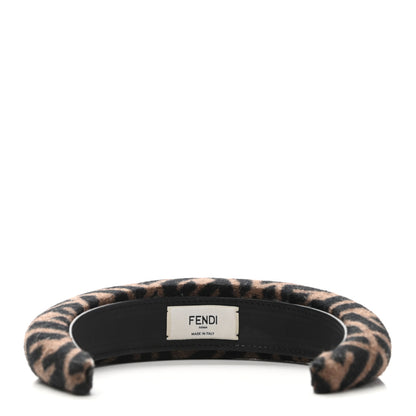 Fendi Wool Cashmere FF Logo Headband Tobacco 5 of 14