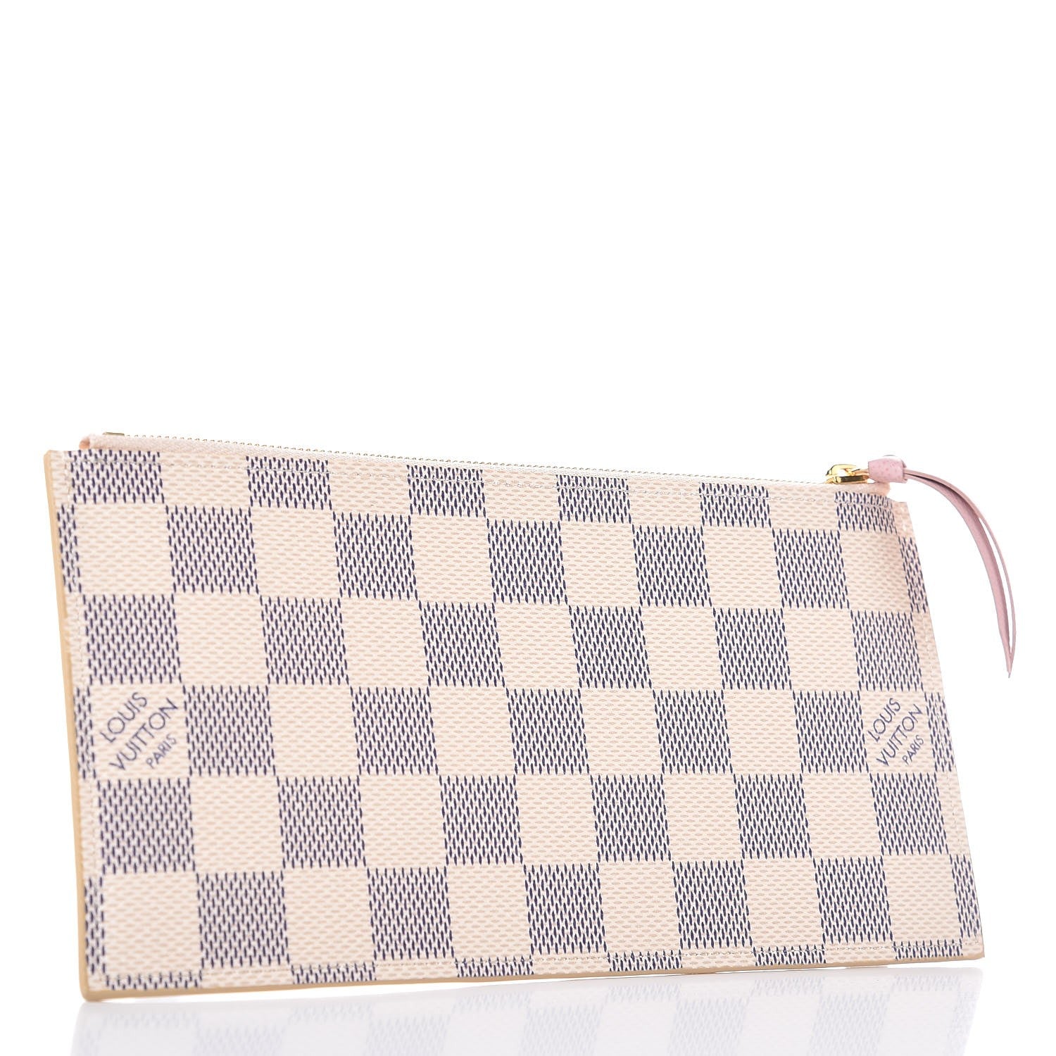 Louis Vuitton Damier Azur Felicie Chain Wallet Zippered Insert Rose Ballerine 3 of 6