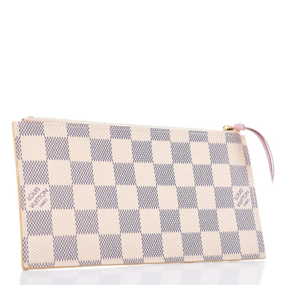 Louis Vuitton Damier Azur Felicie Chain Wallet Zippered Insert Rose Ballerine 3 of 6
