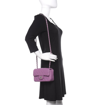 Chanel Lambskin Quilted Mini Rectangular Flap Purple 2 of 10
