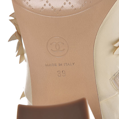 Chanel Lambskin CC Short Boots 39 Ivory 6 of 9