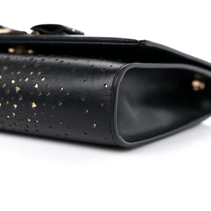 Salvatore Ferragamo Laser Cut Calfskin Vara Bow Shoulder Bag Black 8 of 9