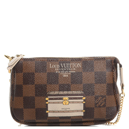 Louis Vuitton Damier Ebene Trunks and Locks Mini Pochette Accessories 1 of 8