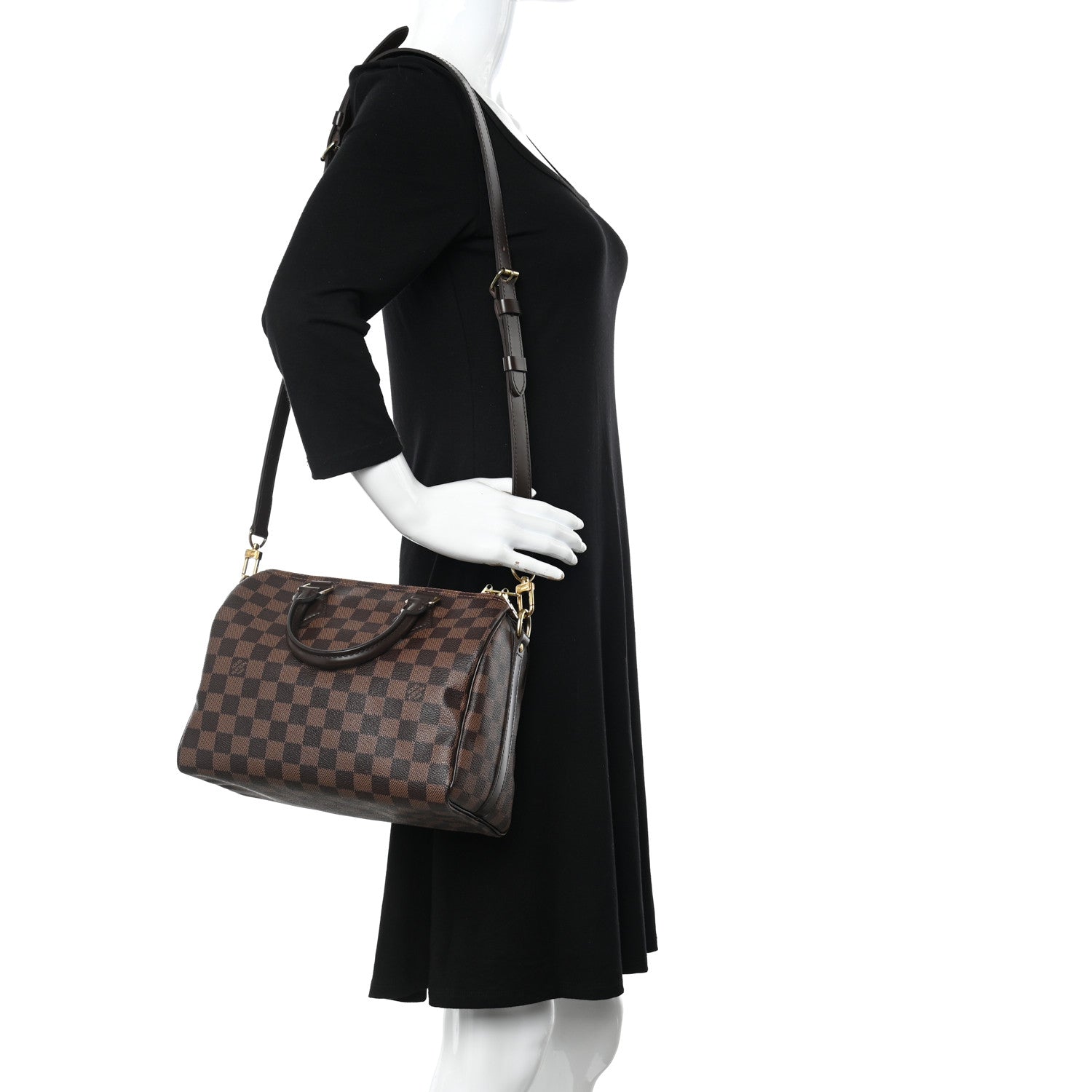 Louis Vuitton Damier Ebene Speedy Bandouliere 25 2 of 14