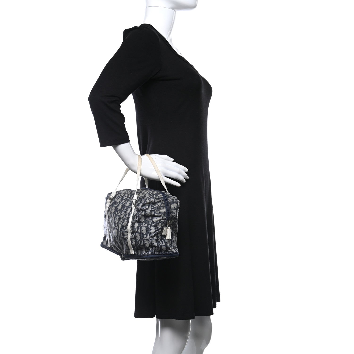 Christian Dior Monogram Tote Blue 3 of 15