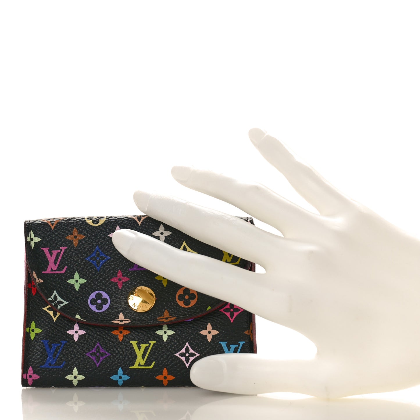 Monogram Multicolor Business Card Holder Black Grenade