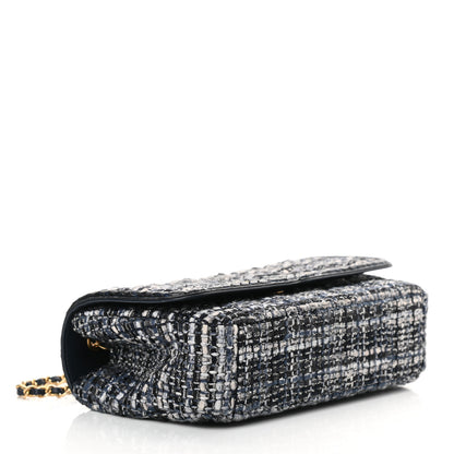 Chanel Tweed Snakeskin Quilted Small CC Filigree Flap Multicolor 3 of 12