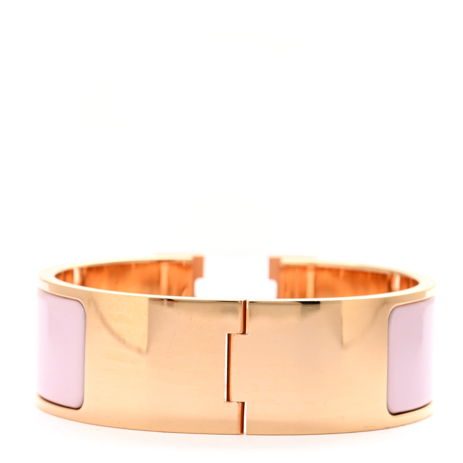 Hermes Enamel Wide Clic Clac H Bracelet GM Rose Dragee 3 of 7