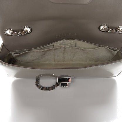 Chanel Patent Quilted Mademoiselle East West Flap Light Gray 6 of 13