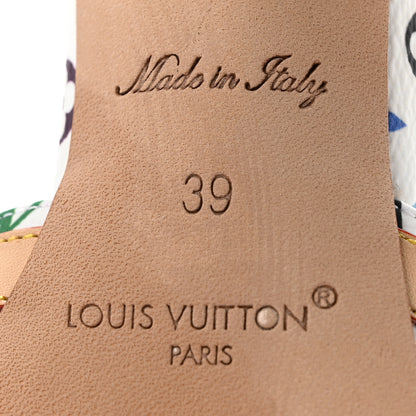 Louis Vuitton LV X TM Monogram Multicolor 6AM Mules 39 White 7 of 10