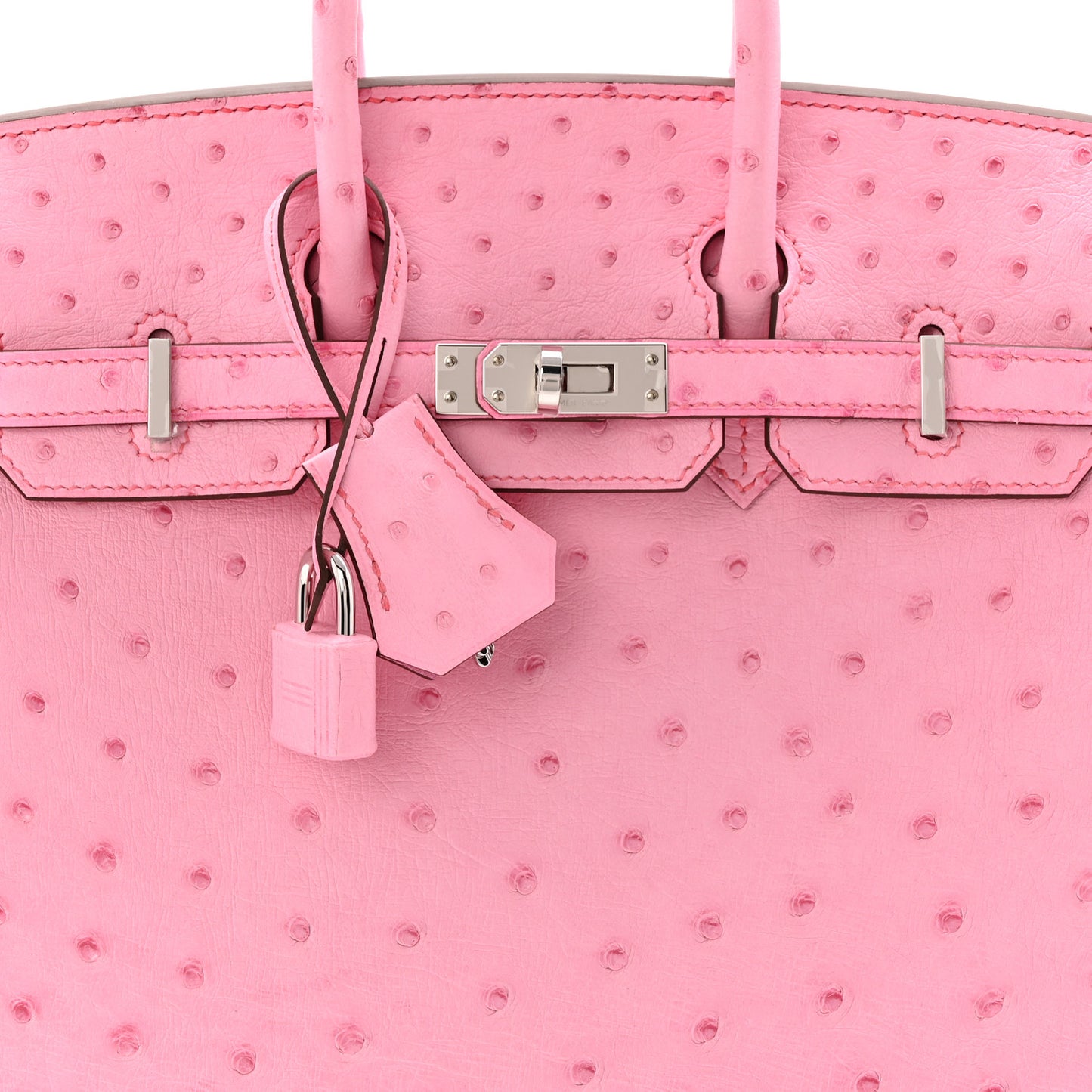 Boreal Ostrich Birkin 25 Rose Bubblegum