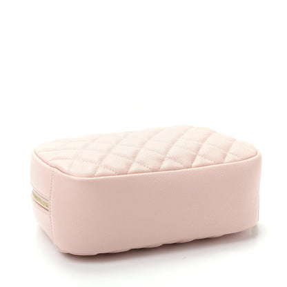 Chanel Caviar Quilted Medium Curvy Pouch Cosmetic Case Light Pink 4 of 10