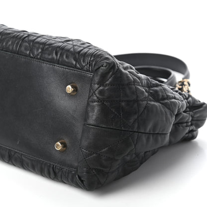Christian Dior Gaufre Lambskin Cannage Delices Tote Black 7 of 10