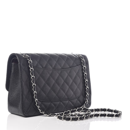 Chanel Caviar Quilted Jumbo Double Flap Black 3 of 9