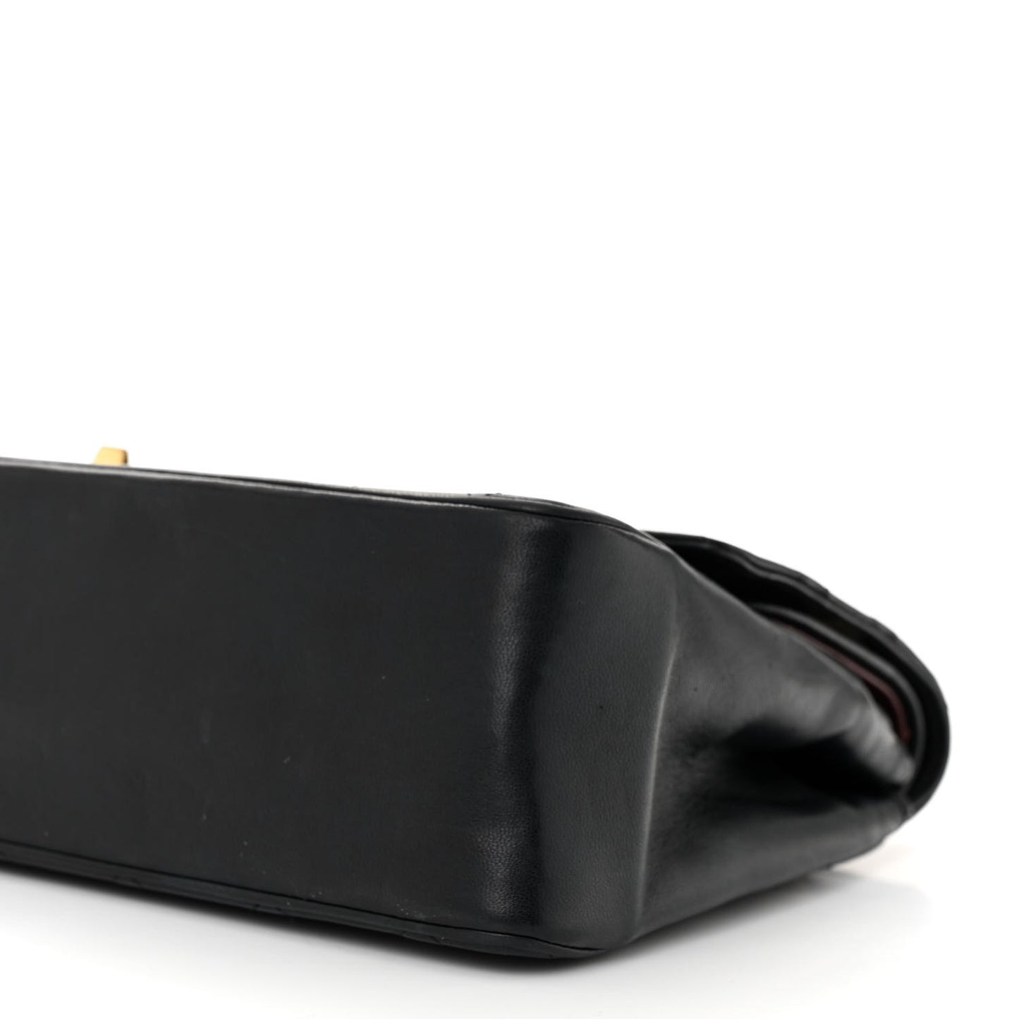 Lambskin Quilted Medium Double Flap Bijoux Chain Black