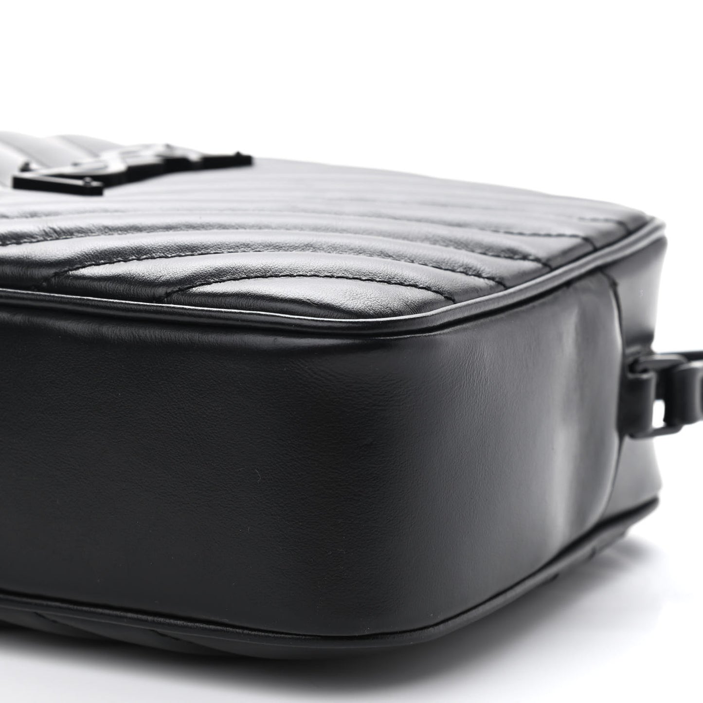Calfskin Matelasse Monogram Lou Camera Bag Black