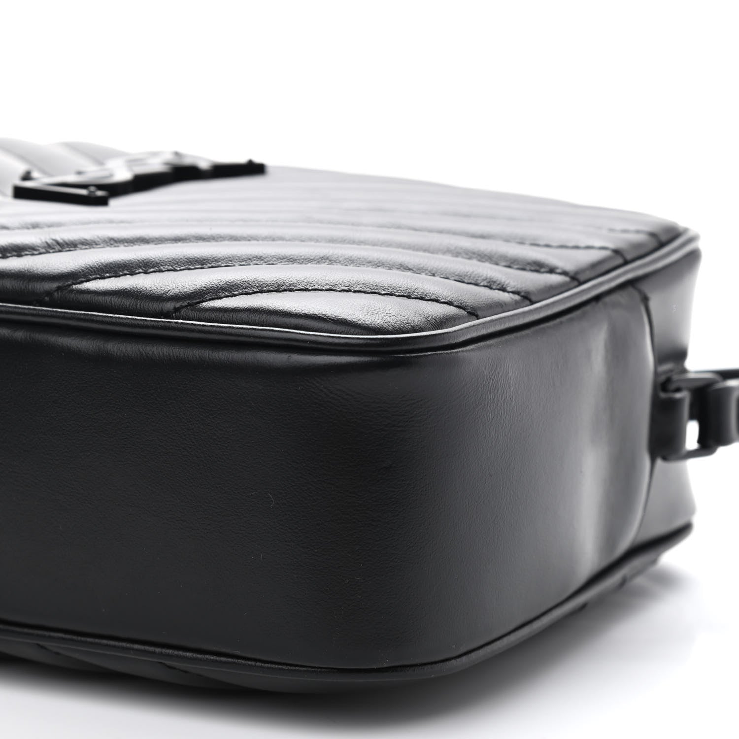 Saint Laurent Calfskin Matelasse Monogram Lou Camera Bag Black 9 of 10