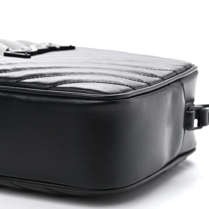 Saint Laurent Calfskin Matelasse Monogram Lou Camera Bag Black 9 of 10