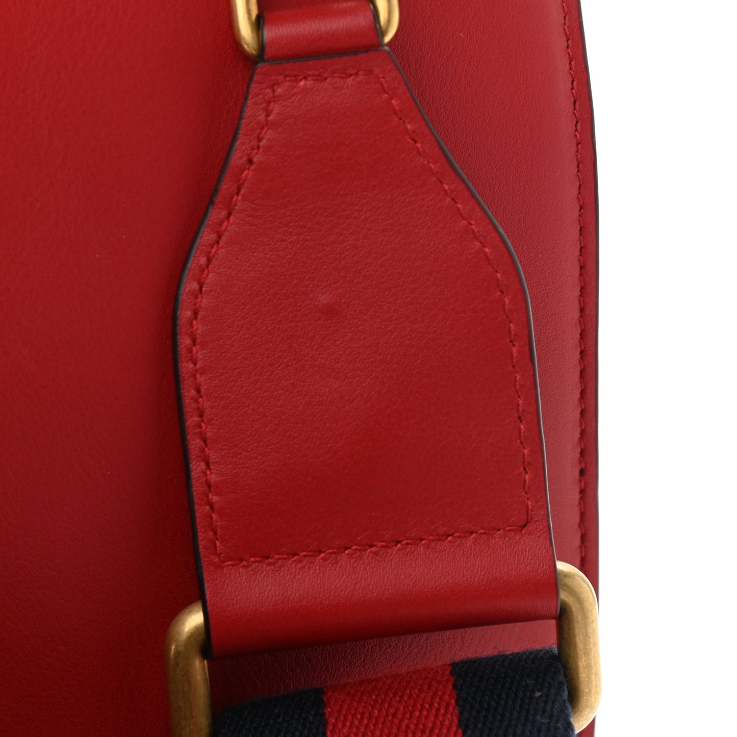 Calfskin Bamboo Web Medium Dionysus Top Handle Bag Red White Blue
