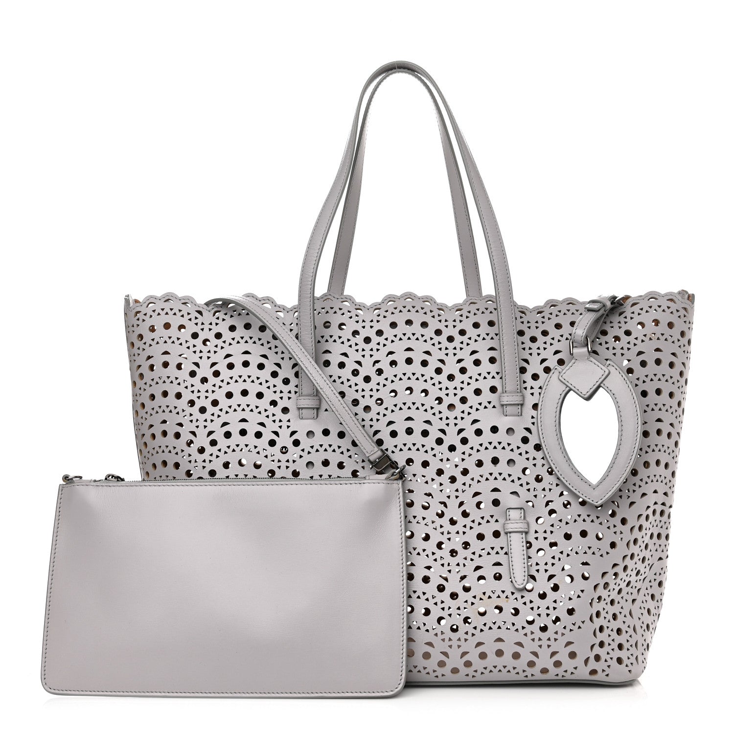 Alaia Lux Calfskin Vienne Wave Mina 32 Bag Perle 1 of 12