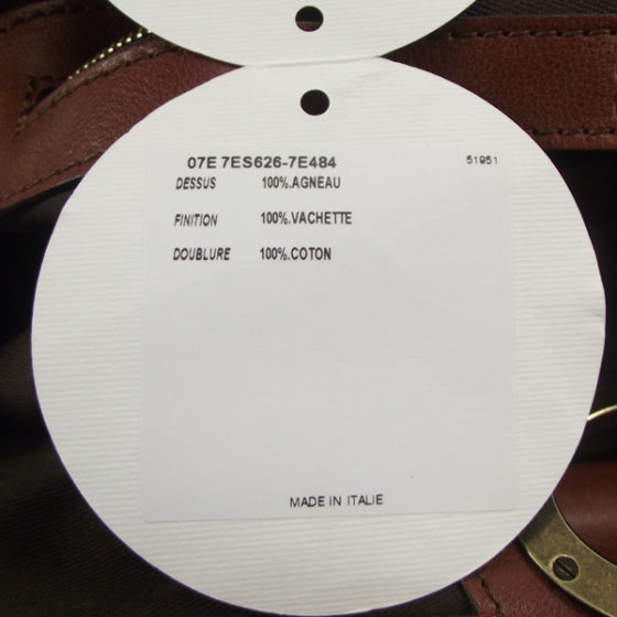 Leather Maggie Frame Satchel Moka