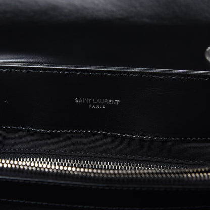 Saint Laurent Calfskin Y Quilted Monogram Medium Loulou Chain Satchel Black 7 of 12