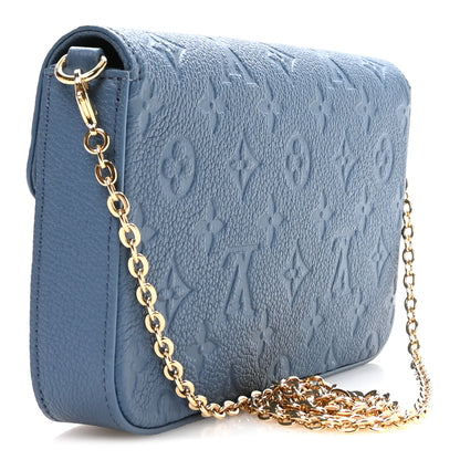 Louis Vuitton Empreinte Pochette Felicie Chain Wallet Blue Jean 4 of 11