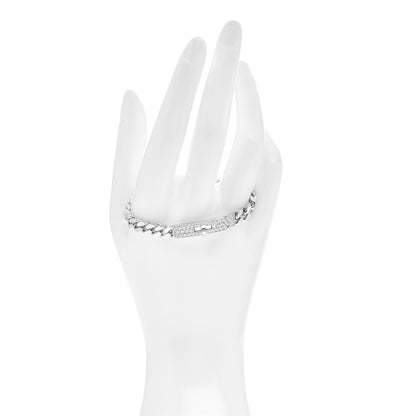 Hermes 18K White Gold Diamond TPM Kelly Gourmette Bracelet SH 2 of 4
