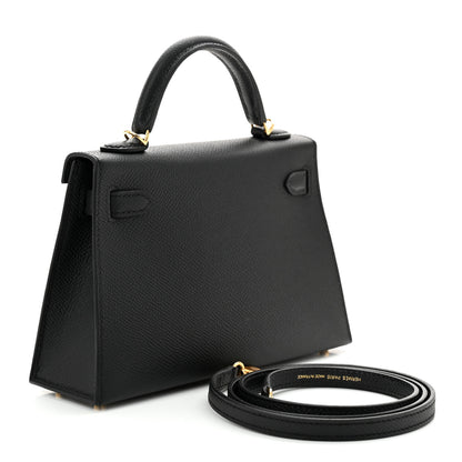 Hermes Epsom Mini Kelly Sellier 20 Black 3 of 11