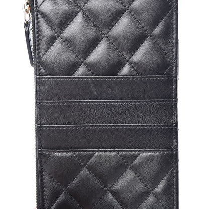 Chanel Lambskin Quilted Classic Flat Wallet Pouch Black 9 of 10