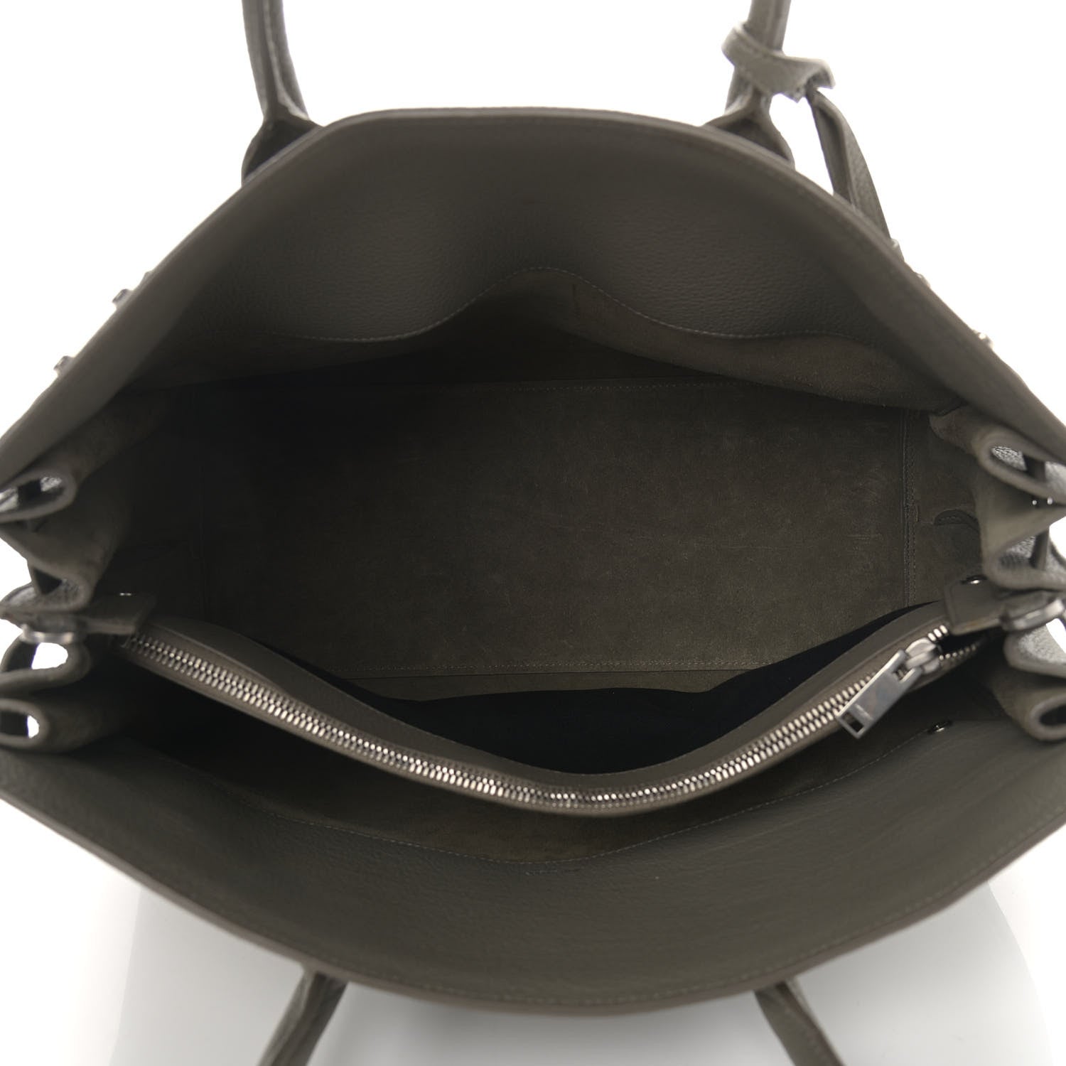 Saint Laurent Grained Calfskin Medium Supple Sac De Jour Kaki Militaire 4 of 13