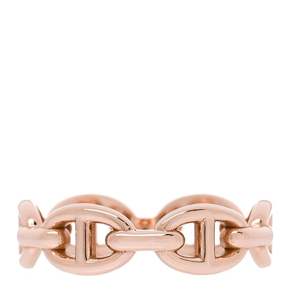 Hermes 18K Rose Gold PM Chaine D'Ancre Enchainee Ring 55 7.25 3 of 7