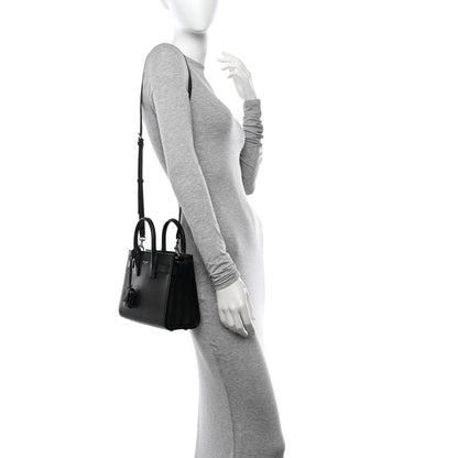 Saint Laurent Grained Calfskin Nano Sac De Jour Black 2 of 11