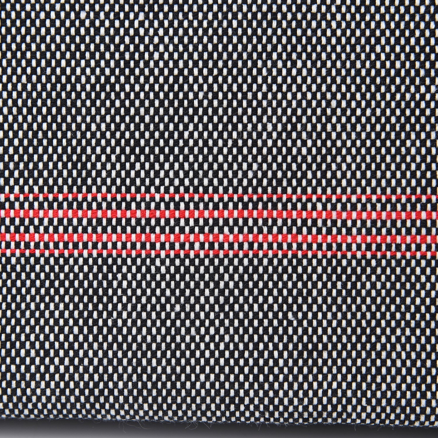 Celine Cotton Canvas Large Trio Crossbody Bag Black White 10 of 10