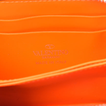 Valentino Garavani Vitello VLTN Neck Strap Wallet Arancio 6 of 8