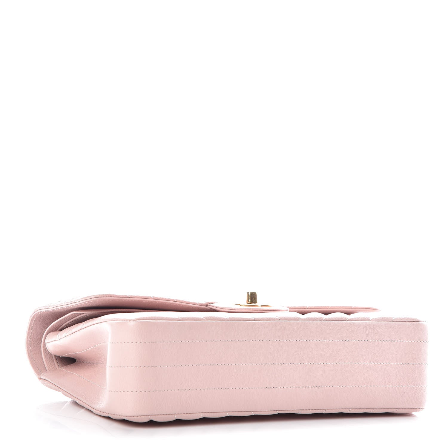 Chanel Caviar Chevron Quilted Medium Double Flap Light Pink 4 of 10