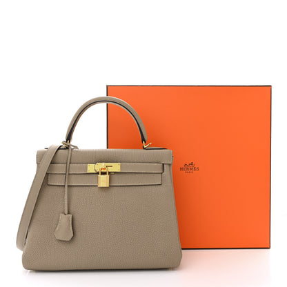 Hermes Togo Kelly Retourne 28 Gris Tourterelle 11 of 11